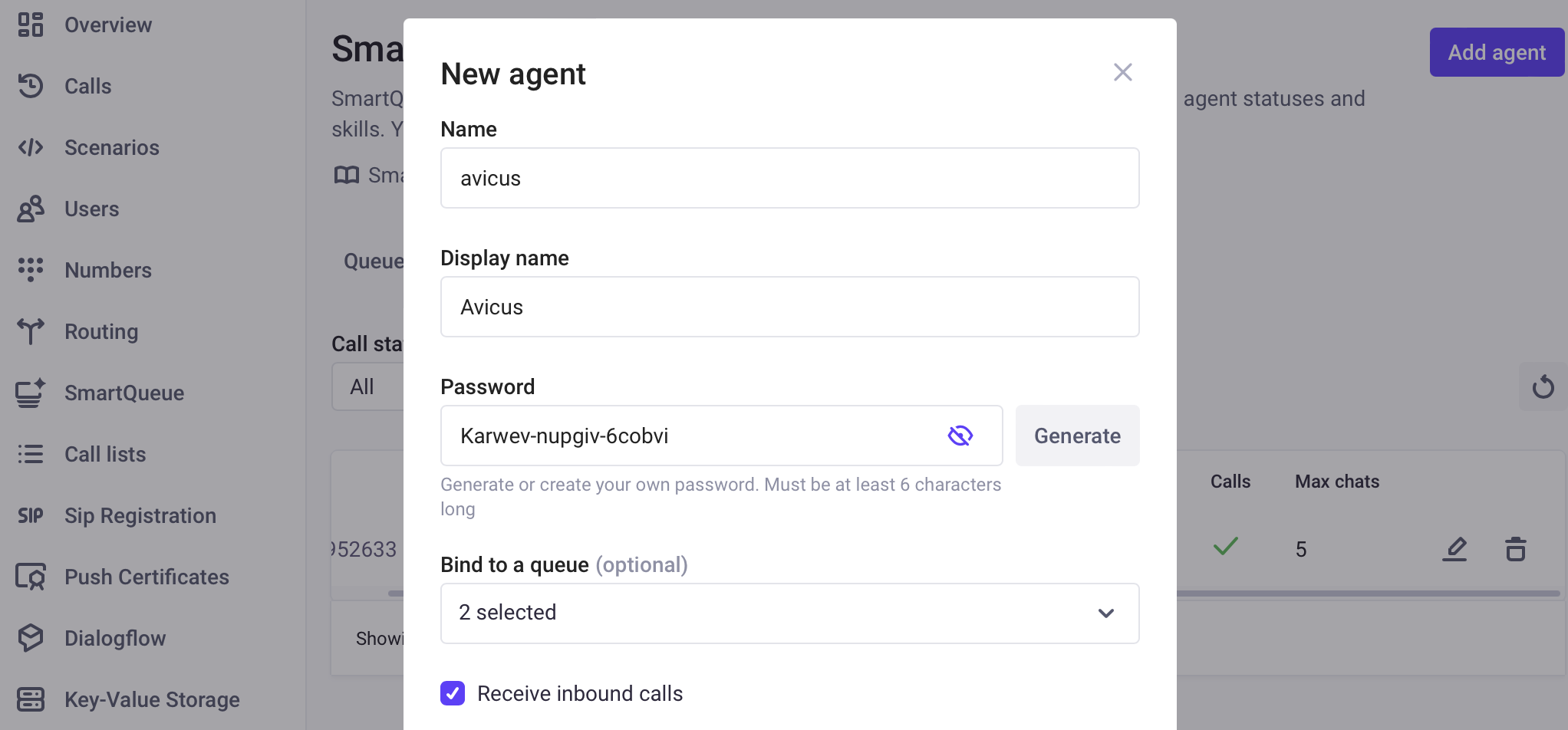 Add an agent